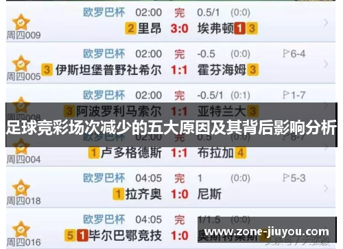 足球竞彩场次减少的五大原因及其背后影响分析